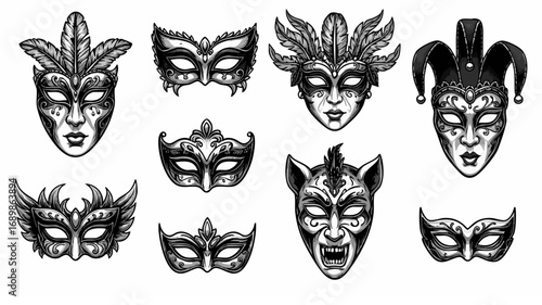 Discover mysterious and ornate masquerade masks perfect for parties, celebrations, and creative projects