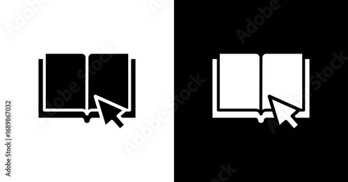 E-Book White Icon Set