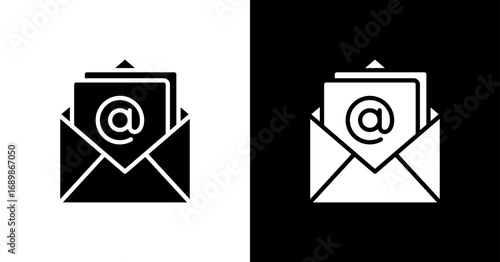 Email White Icon Set
