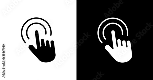 Touchscreen White Icon Set