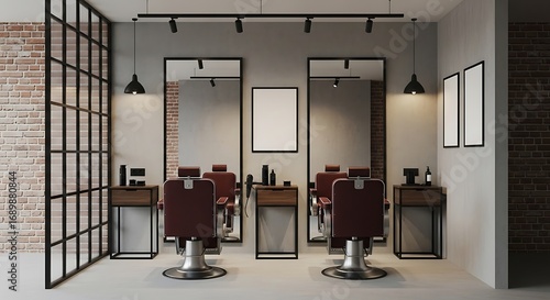 Modern Barber Shop Interior Design.