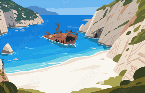 Natural scenery, vector graphics