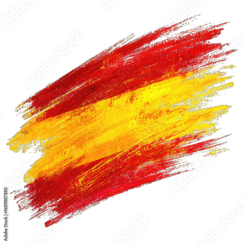 Abstract painted Spanish flag (1)