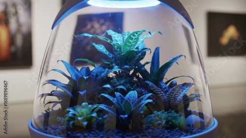 Blue-Tinted Artificial Aquascape
