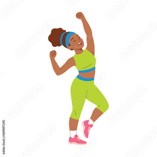 young woman exercising