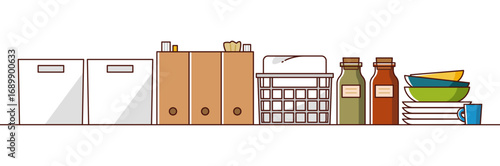 整理整頓のベクターイラスト