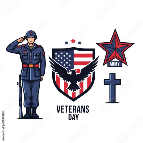 Military Symbols and Camoflage Pattern