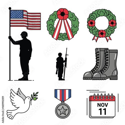 Military Symbols and Camoflage Pattern