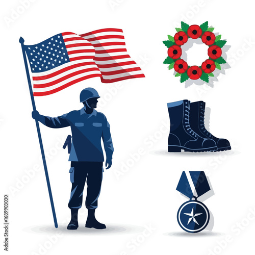Military Symbols and Camoflage Pattern