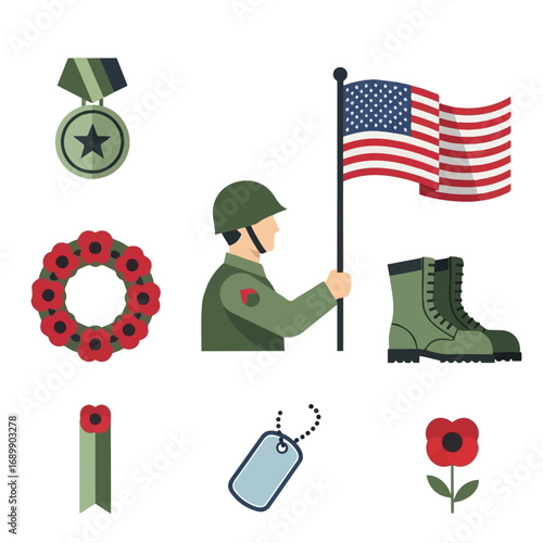 Military Symbols and Camoflage Pattern