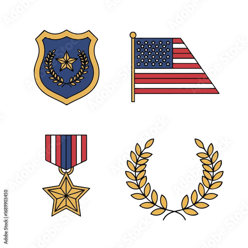 Military Symbols and Camoflage Pattern