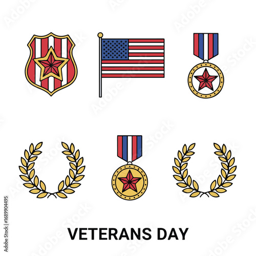 memorial day icon sign vector