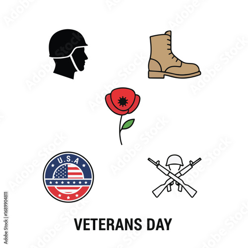 memorial day icon sign vector