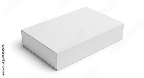 Wallpaper Mural Blank White Cardboard Box on White Background for Packaging and Product Display Torontodigital.ca
