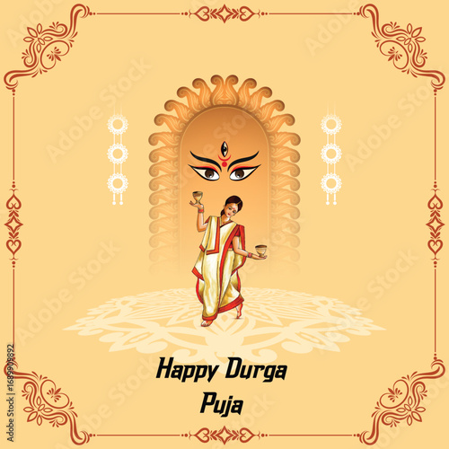 Durga Puja Celebration A Festive Greeting