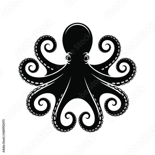 Elegant Ballerina Silhouette Illustration Performing a Dance Pose with Graceful Movement