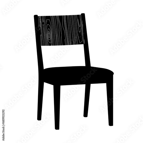 black wooden chair