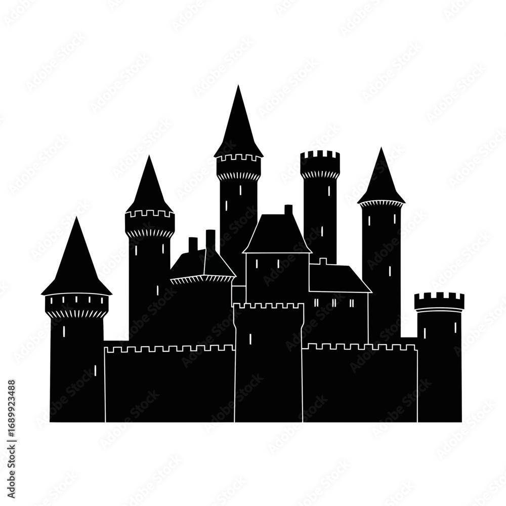 Obraz premium castle vector illustration