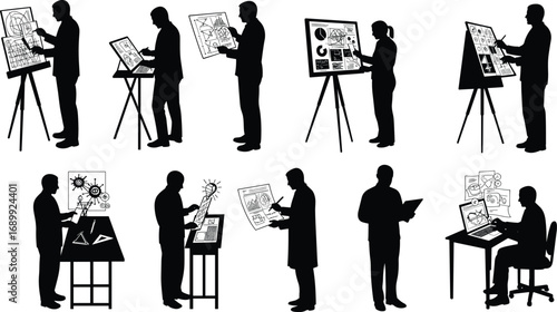 Business professionals analyzing data charts, financial reports, presentations, innovation, teamwork, strategy, office work, technology, business planning, creative ideas.