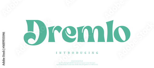 Dremlo Minimal luxury font alphabet logo. Typography beauty fashion elegant minimalist serif italic fonts decorative wedding vintage retro logos. vector illustration