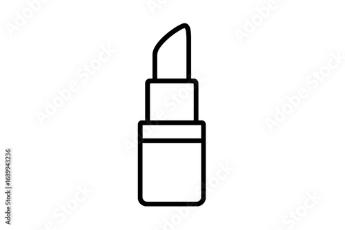 Lipstick line icon. Cosmetic product symbol. Minimal vector illustration. Beauty, fashion, and glamour makeup sign. Simple outline graphic for web, app, and print design.