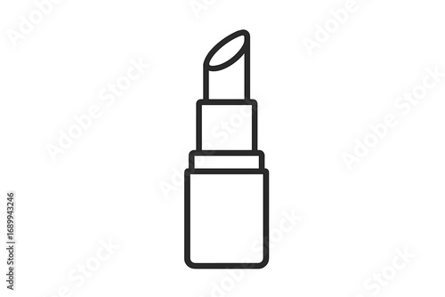 Lipstick line icon. Vector minimal symbol for beauty, makeup, and cosmetics. Simple outline graphic for web design, apps, and print. Glamour fashion illustration. Pomade sign.