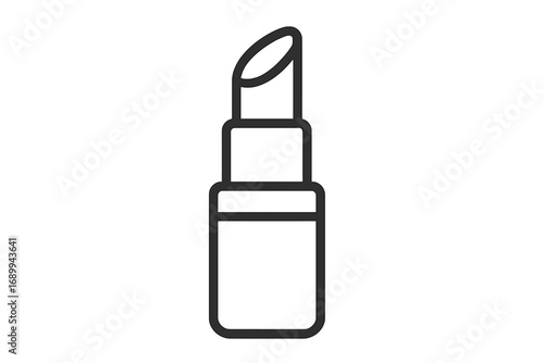 Lipstick line icon vector. Makeup and beauty cosmetic product symbol. Glamour fashion accessory sign. Modern simple outline graphic for web design, apps. Female lip care concept.