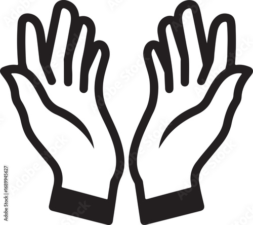 Open Hands Icon palms up gesture