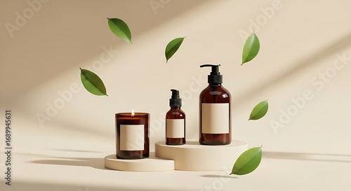 Wallpaper Mural Natural Skincare Products Display. Torontodigital.ca