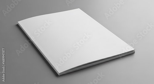 Blank Magazine Mockup on Gray Background.