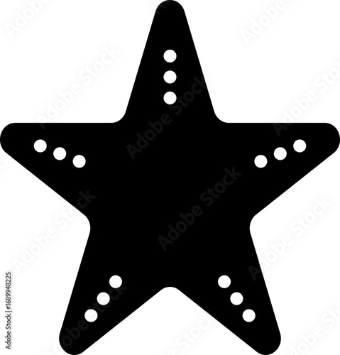 star fish sea animal silhouette