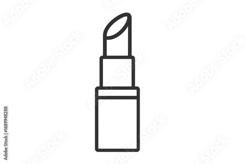Lipstick line icon. Makeup and beauty symbol. Cosmetics, glamour, fashion concept. Minimalist vector illustration for web, app, logo, and graphic design. Pomade sign.