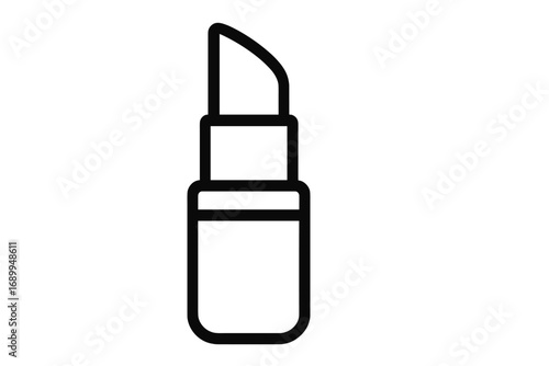 Lipstick outline icon. Makeup and beauty concept. Cosmetic product symbol. Glamour, fashion, style. Vector illustration for web design, apps, and print. Lip care, pomade pictogram.