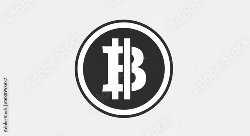 Bitcoin logo vector graphic design for cryptocurrency and blockchain technology digital currency illustration