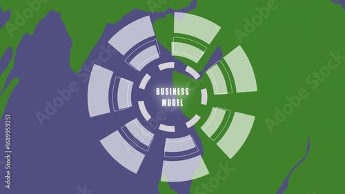 BUSINESS MODEL.Business, Technology, Internet and network concept. Shows the inscription 4k animation video.