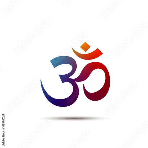 Vibrant Om Aum Sacred Spiritual Symbol.