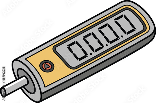 Voltmeter Electrical Measurement Illustration. Scientific Voltmeter Device Creative Artwork. Classic Voltmeter Laboratory Instrument Design. Digital Voltmeter Technical Illustration. Analog Voltmeter