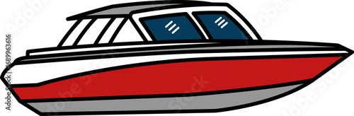 single illustration of a Speedboat