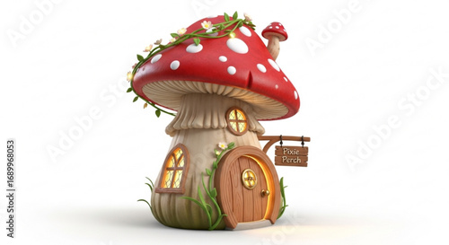 Mushroom house fairy house pixie perch fantasy home whimsical dwelling magical architecture enchanted cottage design