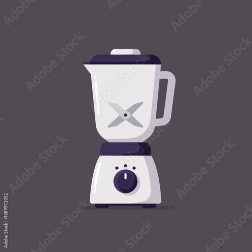 A modern blender with a transparent pitcher and control dial for blending ingredients.