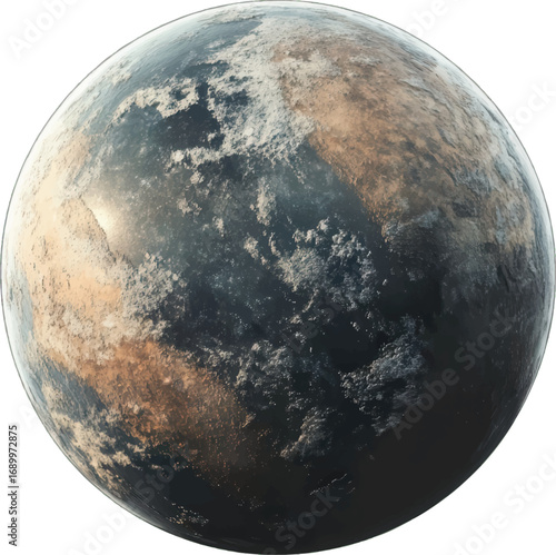 Textured Planet Surface With Clouds And Landmasses Keywords: planet, earth, globe, world, space