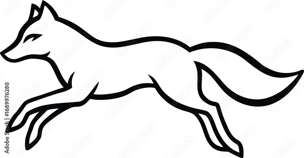 Fototapeta premium vector illustration of a fox
