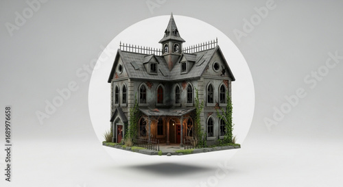 Explore haunted house illustration for halloween spooky season and gothic architecture design inspiration art