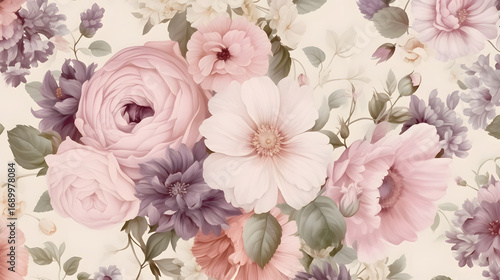 Wallpaper Mural pink rose background Torontodigital.ca