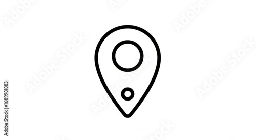 Location pin icon symbol for map, navigation, direction, place, gps, travel, destination and marker sign