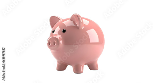 Pink Piggy Bank Money Savings