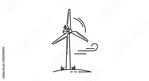 Wind turbine, symbolizing renewable energy, sustainability, and a commitment to a cleaner, greener future for all