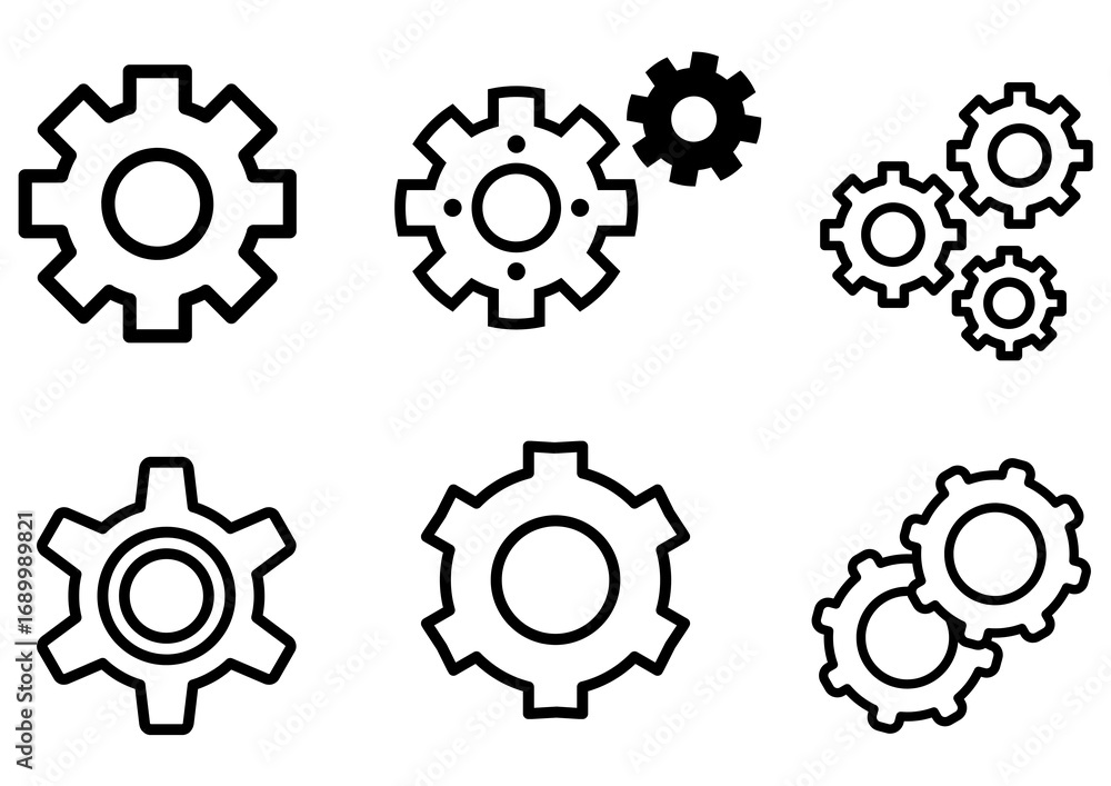 Obraz premium gear icon set