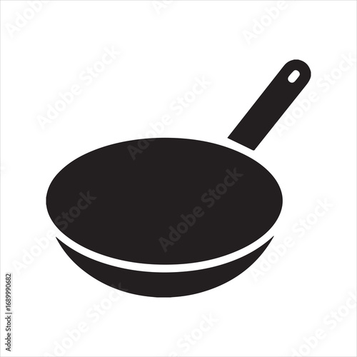 wok pan icon vector illustration