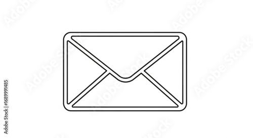 Illustration of an envelope, a simple and clean design perfect for representing mail, communication, or correspondence
